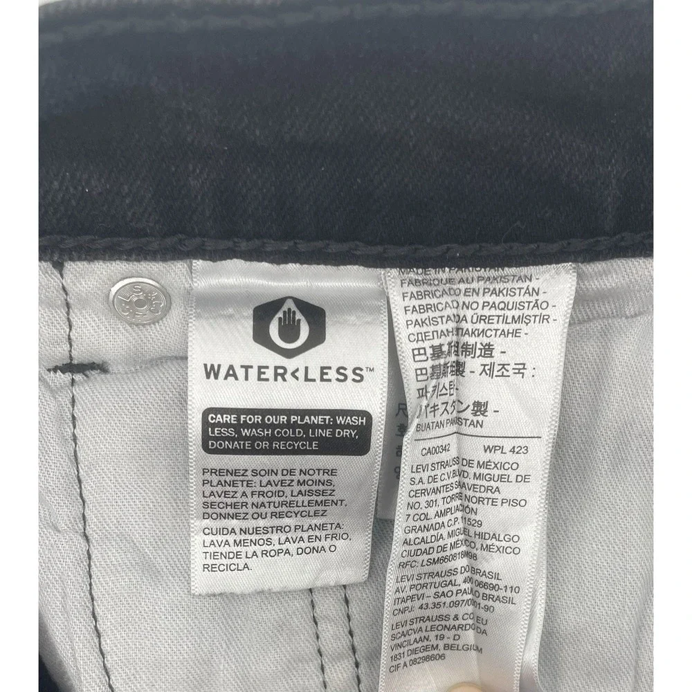 Levi's 505 Regular Fit Jeans Mens 40x28.5 Black Straight Leg Classic Streetwear